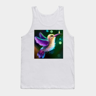 Cute Hummingbird Drawing Tank Top